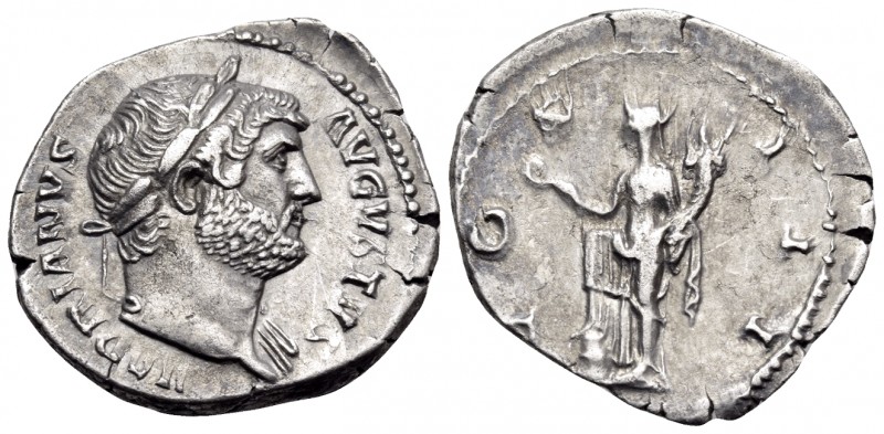 Hadrian, 117-138. Denarius (Silver, 19.6 mm, 3.37 g, 6 h), Rome, c. 126-127. HAD...