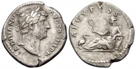 Hadrian, 117-138. Denarius (Silver, 18.5 mm, 2.66 g, 6 h), Rome, c. 130-133. HADRIANVS AVG COS III P P Laureate head of Hadrian to right. Rev. AEGYPTO...