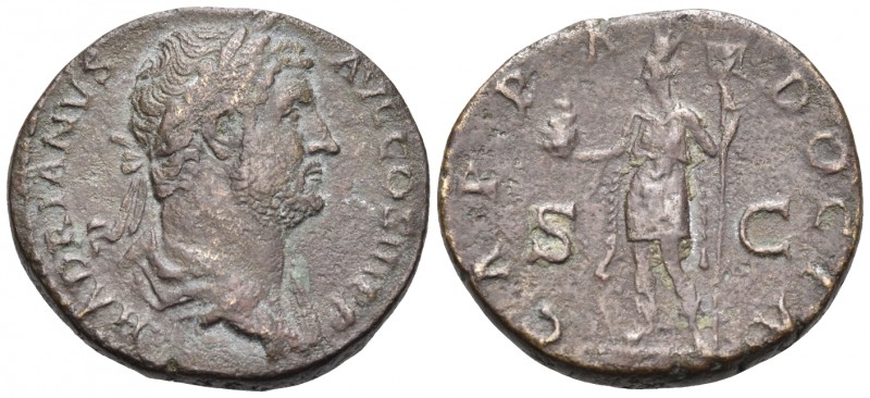 Hadrian, 117-138. As (Copper, 26 mm, 11.94 g, 6 h), probably struck for use in t...