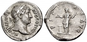 Hadrian, 117-138. Denarius (Silver, 18 mm, 2.98 g, 5 h), Rome, c. 133-135. HADRIANVS AVG COS III P P Laureate head of Hadrian to right. Rev. PIET-AS A...