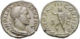Severus Alexander, 222-235. Sestertius (Orichalcum, 30 mm, 21.18 g, 11 h), Rome, 231-235. IMP ALEXANDER PIVS AVG Laureate, draped and cuirassed bust o...