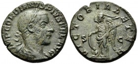 Gordian III, 238-244. As (Copper, 23 mm, 9.29 g, 12 h), Rome, 243-244. IMP GORDIANVS PIVS FEL AVG Laureate, draped and cuirassed bust of Gordian III t...