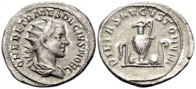 Herennius Etruscus, as Caesar, 249-251. Antoninianus (Silver, 28 mm, 3.97 g, 6 h), Rome, 250. Q HER ETR MES DECIVS NOB C Radiate, draped and cuirassed...