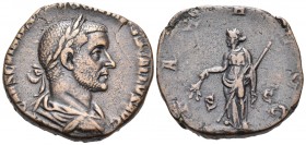 Trebonianus Gallus, 251-253. Sestertius (Orichalcum, 25 mm, 17.18 g, 11 h), Rome, mid-late 251. [IM]P CAES C VIB[IVS TREBONIANV]S GALLVS AVG Laureate,...