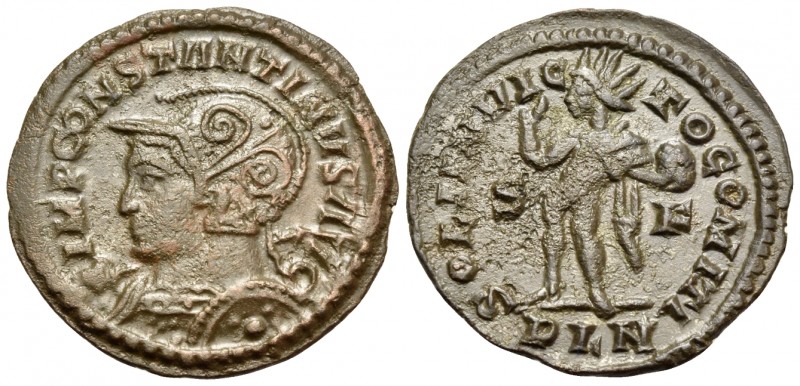 Constantine I, 307/310-337. Follis (Bronze, 21 mm, 2.45 g, 6 h), London, 313-314...