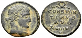 Constantine I, 307/310-337. Follis (Bronze, 17.5 mm, 2.25 g, 11 h), Antioch, 7th officina, 324-325. Laureate head of Constantine I to right. Rev. CONS...