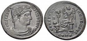 Constantine I, 307/310-337. Follis (Bronze, 20 mm, 3.06 g, 6 h), Constantinople, 7th officina (Z), 328-329. CONSTANTI-NVS MAX AVG Laurel and rosette-d...
