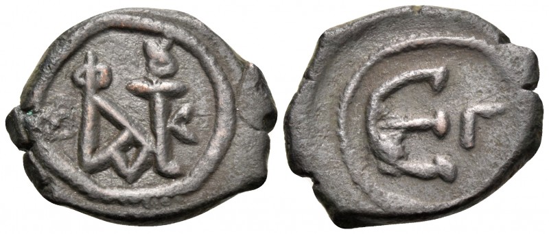 Justin II, 565-578. Pentanummium (Bronze, 25.5 mm, 2.02 g, 1 h), Constantinople....