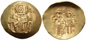 John III Ducas (Vatatzes), emperor of Nicaea, 1222-1254. Hyperpyron (Gold, 27.5 mm, 4.33 g, 6 h), Magnesia, 1232-1254 (?). IC - XC Christ enthroned fa...