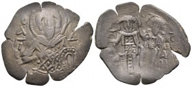 Michael VIII Palaeologus, 1261-1282. Trachy (Bronze, 25 mm, 1.73 g, 6 h), Constantinople. O/A/ΓΙ/Ο/[ς]] Θ[ΕΟ]/ΔΟ[Ρ/Ος] Half-length figure of St. Theod...