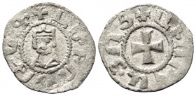 ARMENIA, Cilician Armenia. Royal. Levon V, 1374-1393. Denier (Billon, 15 mm, 0.54 g, 5 h), Sis. Levon ki- Crowned bust of Levon V facing. Rev. -ng of ...