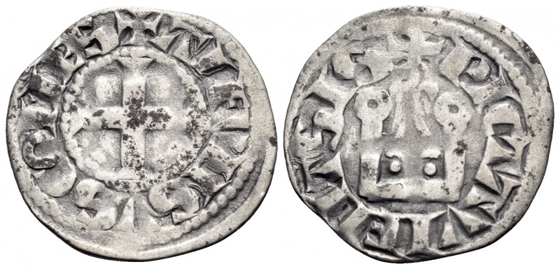 FRANCE, Provincial. Poitou. Alphonse de Poitiers, 1249-1271. Denier Tournois (Bi...