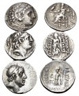 GREEK. Hellenistic Kingdoms. Circa 4th - 1st century BC. (Silver, 12.05 g). A lot of Three (3) silver drachmas. About very fine to very fine. Sold as ...