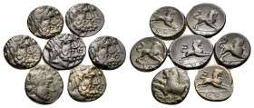 PISIDIA. Komama. 1st century BC. (Bronze, 17.5 g). A lot of Seven (7) bronze coins, all with nice surfaces. A fine group of this rare issue. Very fine...
