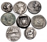 GREEK AND ROMAN IMPERIAL. Circa 4th century BC - 5th century AD. (Silver, 33.78 g). A lovely lot of Eight (8) silver coins, including. Nicely toned or...