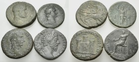 ROMAN IMPERIAL & PROVINCIAL. Circa 1st-3rd century AD. (Bronze, 74.00 g). An interesting lot of Four coins including 2 Roman imperial and 2 Roman prov...