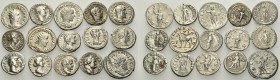 ROMAN IMPERIAL. Circa 1st-3rd century. (Silver, 50 g). A fine Lot of Fifteen Silver Denarii and Atnoniniani of Vespasian, Trajan, Faustina Junior, Luc...