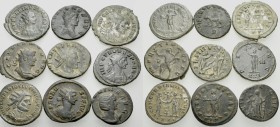 ROMAN IMPERIAL. Circa 2nd-3rd century. (Billon, 32.58 g). Lot of Nine (9) particularly attractive Antoniniani from the second part of the third centur...