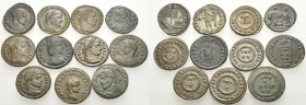 ROMAN IMPERIAL. 4th Century AD. (Billon, 28.00 g). Lot of Eleven (11) mostly bronzes mainly of the House of Constantine. Good very fine to nearly extr...