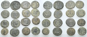 ROMAN IMPERIAL. 4th Century AD. (Billon, 49.00 g). Lot of Sixteen (16) folles mainly of the House of Constantine. Very fine to nearly extremely fine. ...