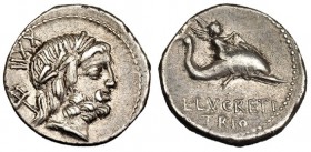 LUCRETIA. Denario. Roma (76 a.C.). FFC-824. SB-3. MBC+.