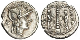 MINUCIA. Denario. Roma (124 a.C.). FFC.925. SB.9. MBC+.