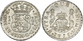 2 reales. 1756. México. M. VI-232. EBC-/MBC+.