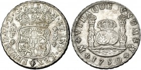 8 reales. 1750. México. MF. VI-358. MBC+.