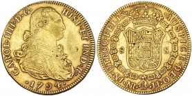 8 escudos. 1794. Nuevo Reino. JJ. VI-1352. MBC.