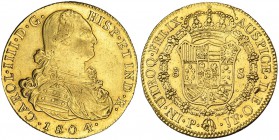 8 escudos. 1804. Popayán JF. VI-1384. MBC+.