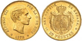 25 pesetas. 1878 *18-78. Madrid. DEM. VII-105. EBC+.