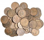 52 monedas de 1 céntimo. 1906 (51), SLV y 1913. R. B. O. Calidad media EBC-.