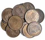 14 monedas de 1 céntimo. 1906. SLV. R. B. O. Calidad media EBC.
