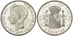 5 pesetas. 1899 *18-99. Madrid. SGV. VII-191. SC.