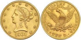 ESTADOS UNIDOS DE NORTEAMÉRICA. 10 dólares. 1901. KM-102. EBC+.