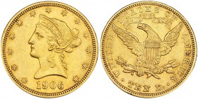 ESTADOS UNIDOS DE NORTEAMÉRICA. 10 dólares. 1906. Y-102. EBC.