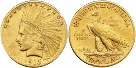 ESTADOS UNIDOS DE NORTEAMÉRICA. 10 dólares. 1915. KM-130. MBC+.