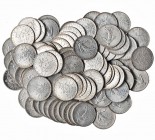 FRANCIA. Lote de 90 monedas de 1 franco. 1908-1918. KM-844.1. EBC/SC.