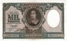 1000 pesetas. 1-1940. Serie A. ED-D41. Restaurado. MBC.