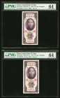 China Central Bank of China 10 Cents 1930 Pick 323b Two Consecutive Examples PMG Choice Uncirculated 64(2). 

HID09801242017

© 2020 Heritage Auctions...