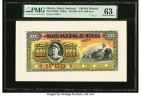 Mexico Banco Nacional De Mexico 1000 Pesos 1885-1913 Pick S263p1 Front Proof PMG Choice Uncirculated 63. Printer's annotation and six POCs noted.

HID...