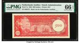 Netherlands Antilles Bank van de Nederlandse Antillen 500 Gulden 1962 Pick 7a PMG Gem Uncirculated 66 EPQ. 

HID09801242017

© 2020 Heritage Auctions ...