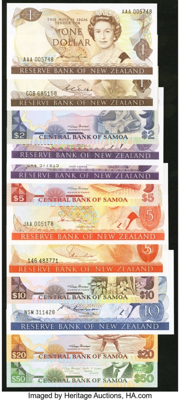 New Zealand and Samoa Group Lot of 12 Examples Majority Crisp Uncirculated. 

HI...