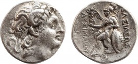 KINGS OF THRACE (Macedonian). Lysimachos (305-281 BC). Tetradrachm. Lampsakos.
Obv: Diademed head of the deified Alexander right, wearing horn of Ammo...