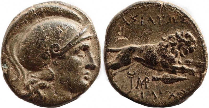 KINGS OF THRACE (Macedonian). Lysimachos (305-281 BC). Ae Unit. Lysimacheia.
Obv...