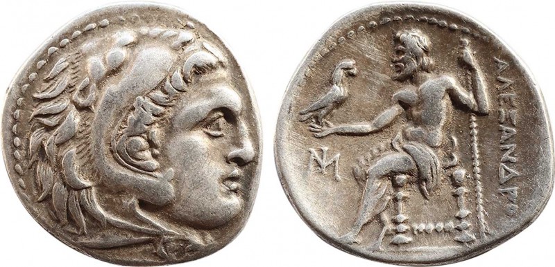 KINGS OF MACEDON. Alexander III 'the Great' (336-323 BC). Drachm. Miletos.
Obv: ...