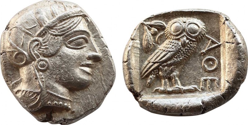 ATTICA. Athens. Tetradrachm (Circa 454-404 BC).
Obv: Helmeted head of Athena rig...