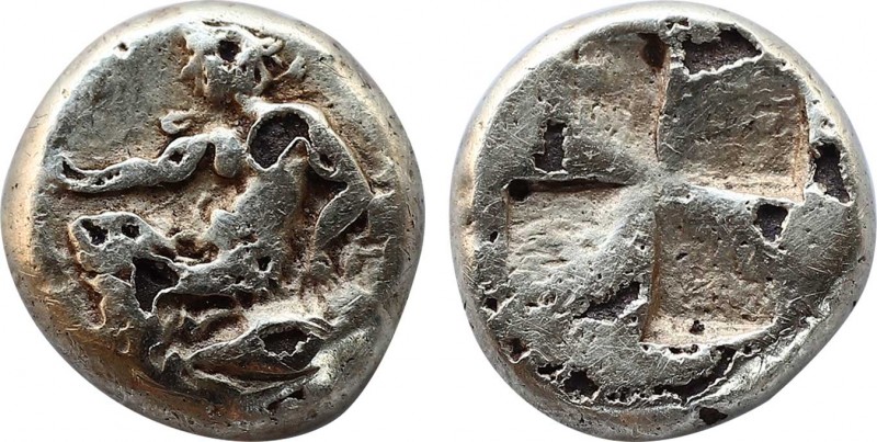 MYSIA. Kyzikos. Fourree EL Hemihekte (Circa 5th-4th centuries BC).
Obv: Dionyso...