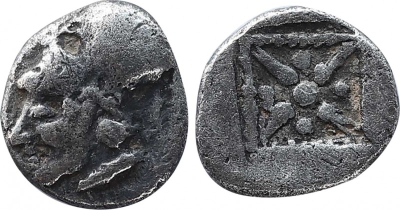 CRETE. Itanos. Obol (Circa 320-270 BC). Obv: Helmeted head of Athena left. Rev: ...