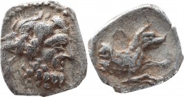 LYCAONIA. Laranda. Obol (Circa 324/3 BC.
Obv: Head of Herakles right.
Rev: Forepart of wolf right; inverted crescent above.
Ziegler 1422 (Uncertain); ...